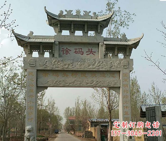 泸州精美纯手工大理石牌坊雕塑