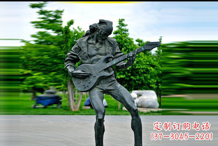 泸州铜雕吉他景观雕塑