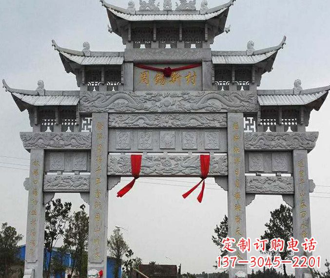 泸州精美石雕牌坊雕塑