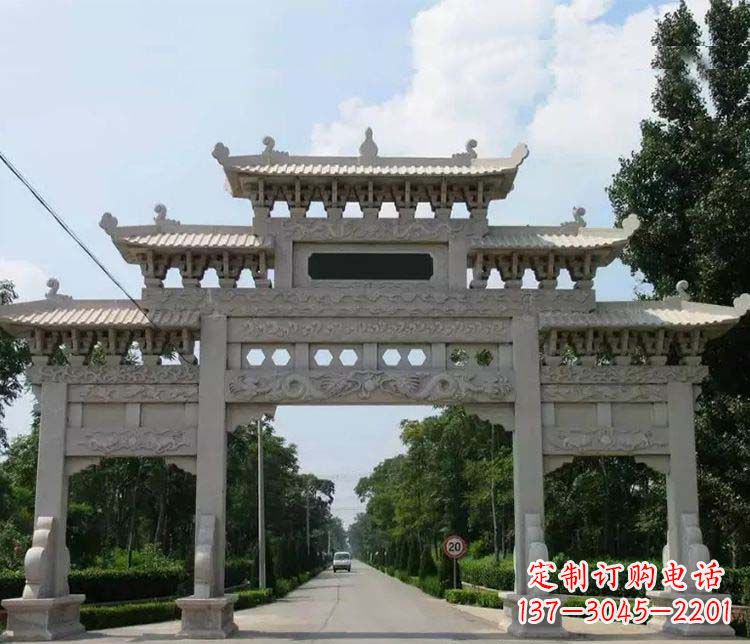 泸州定制牌坊雕塑,传承中国传统文化
