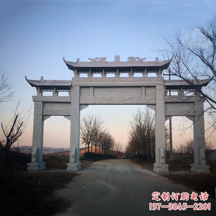 泸州品质卓越的道路三门石牌坊雕塑