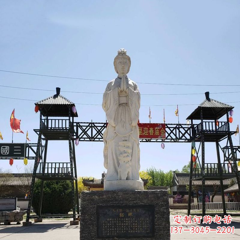 泸州精美貂蝉雕塑,抚今追昔神采飞扬