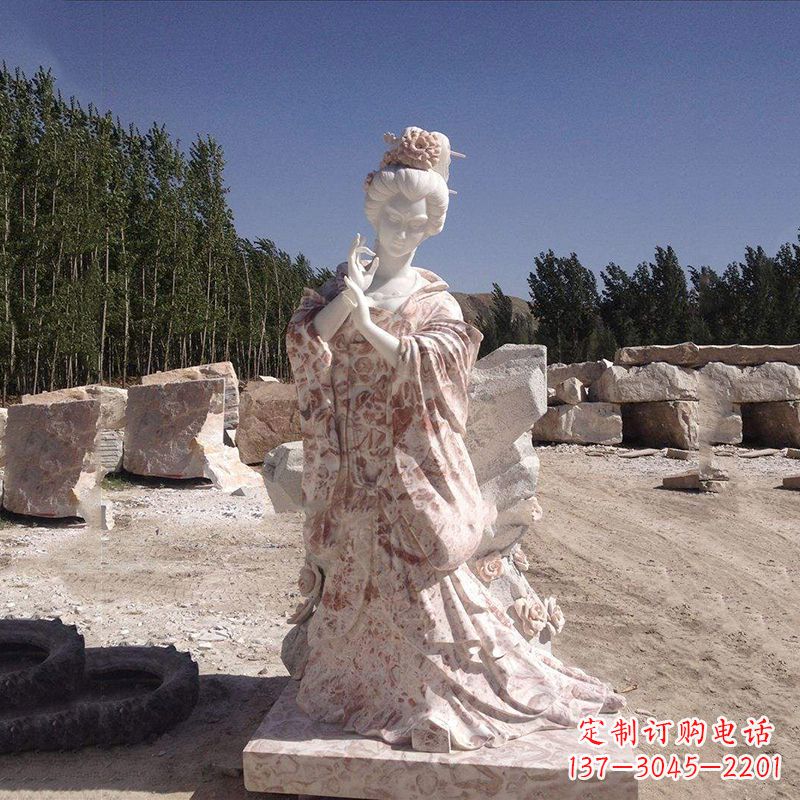 泸州传统艺术精美貂蝉石雕塑
