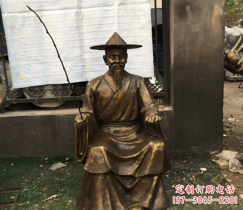 泸州精美手工渔翁铜雕