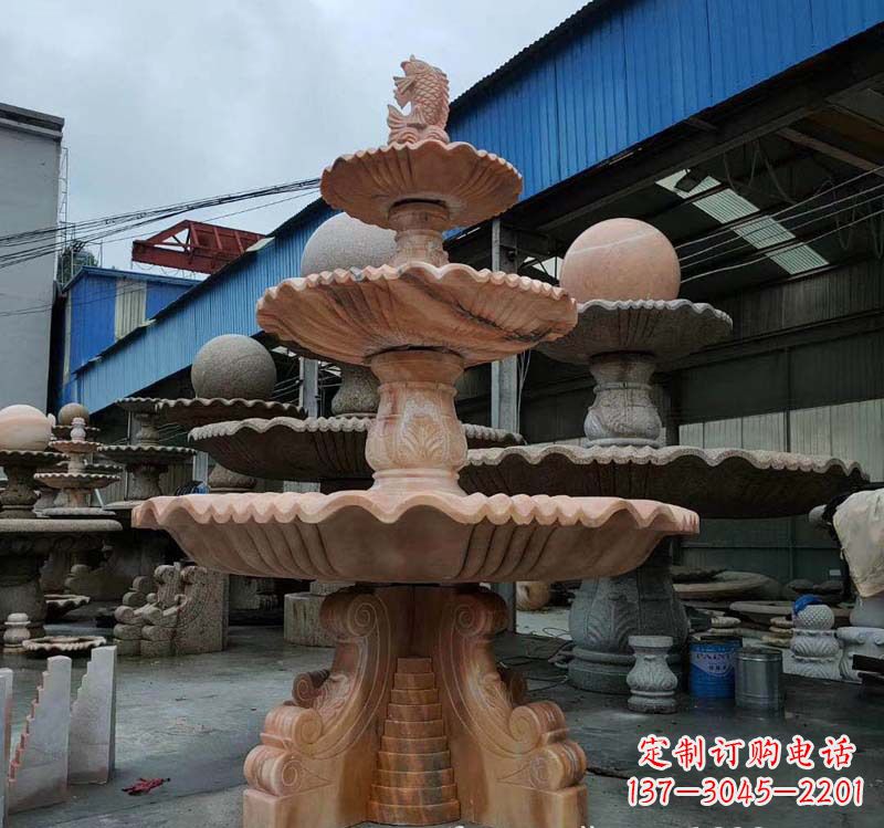 泸州高品质跌水钵石喷泉雕塑
