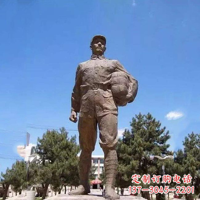 泸州董存瑞石雕像-景区园林英雄人物景观雕塑