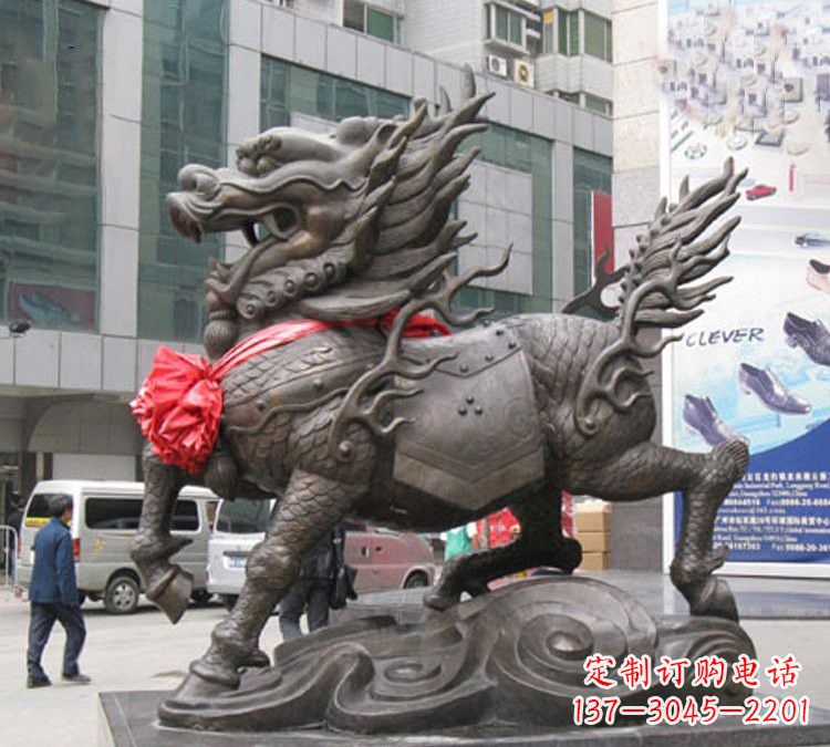 泸州铜雕大型麒麟雕塑