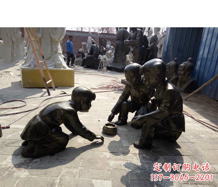 泸州斗蛐蛐铜雕 儿童系列