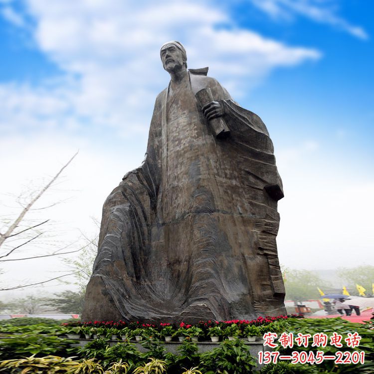 泸州中领雕塑-大型景区景点历史名人杜甫雕像