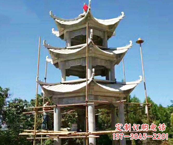 泸州精美古典凉亭石雕