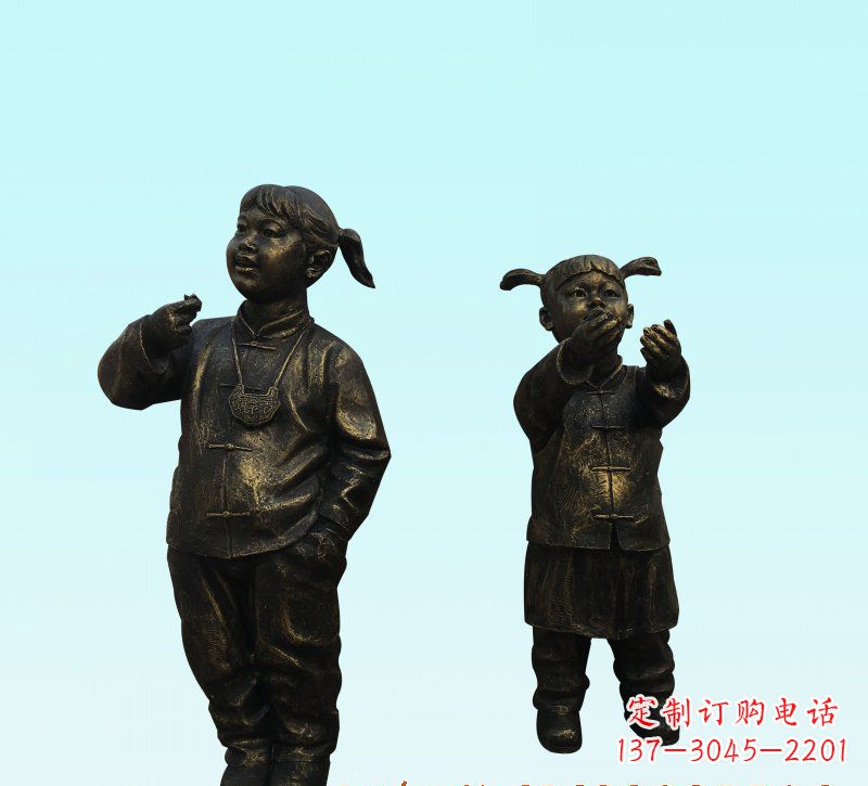 泸州儿童人物铜雕