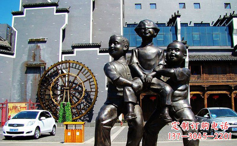 泸州精美儿童小品铜雕