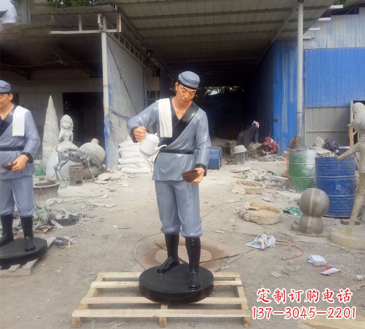 泸州铝合金仿真店小二雕塑