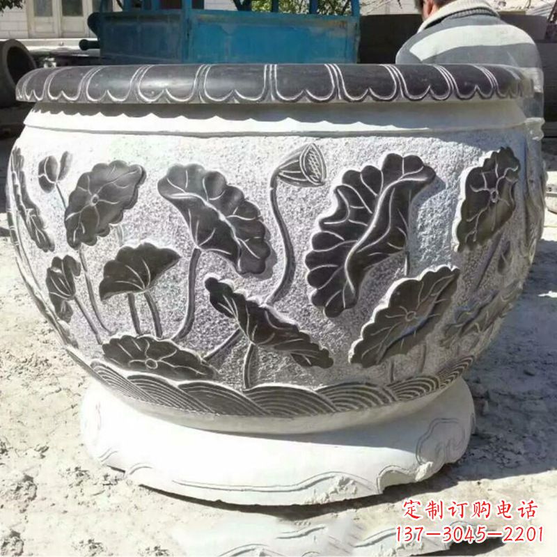 泸州仿古青石做旧水缸
