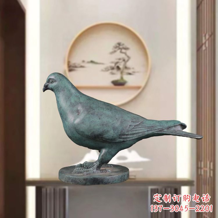 泸州仿古青铜鸽子动物雕塑摆件