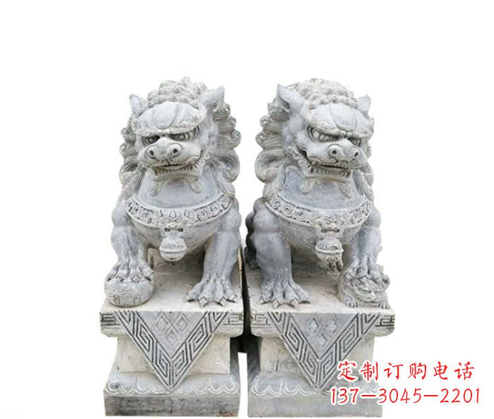 泸州古典雄狮石雕