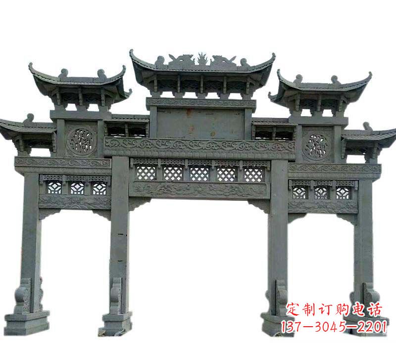 泸州精美的仿古大理石牌坊雕塑