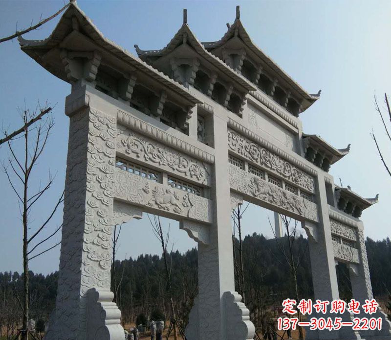 泸州仿古牌坊石雕定制