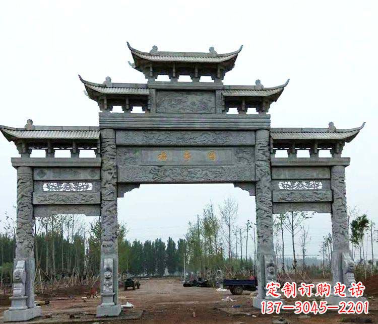 泸州精美石雕牌坊雕塑