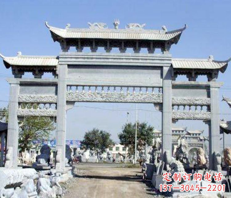 泸州仿古牌坊石雕精美定制