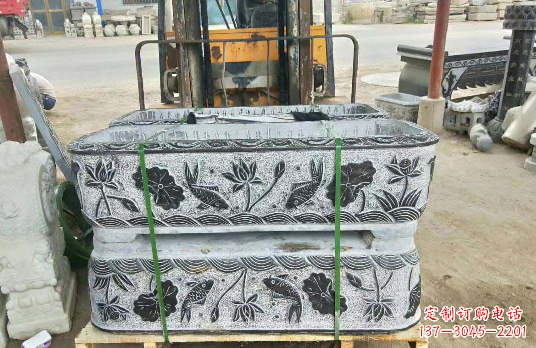 泸州精美古典仿古石水缸雕塑