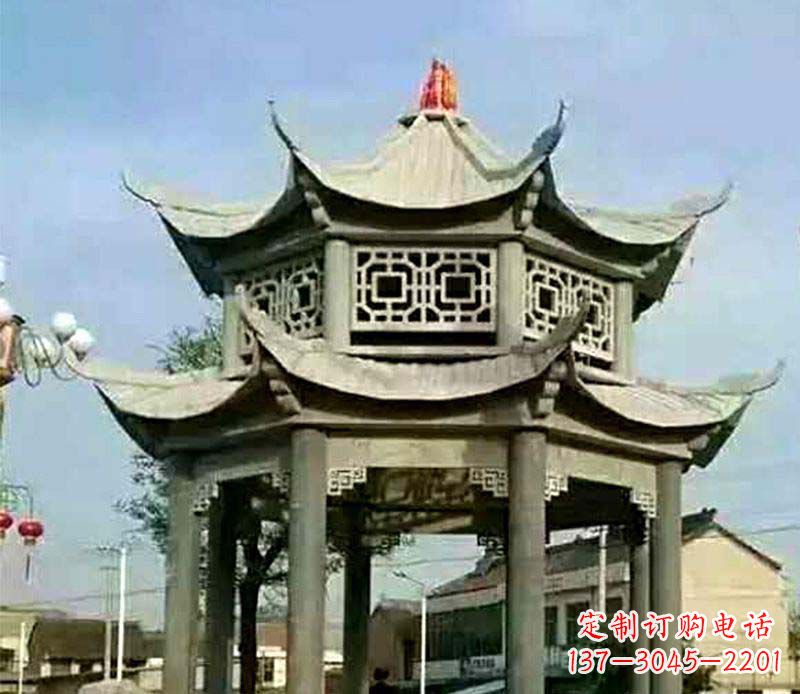 泸州精美仿古石凉亭雕塑