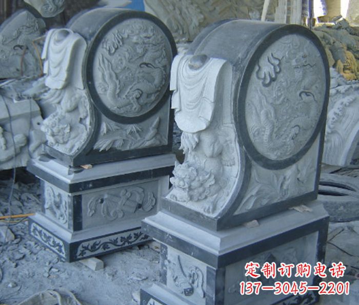 泸州仿古石门墩招财抱鼓石雕塑