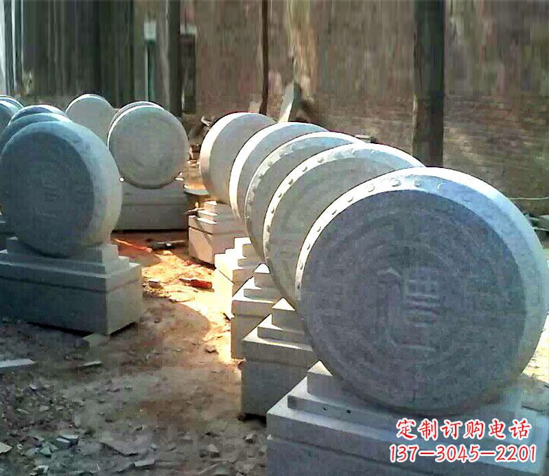 泸州仿古石门墩招财抱鼓石雕