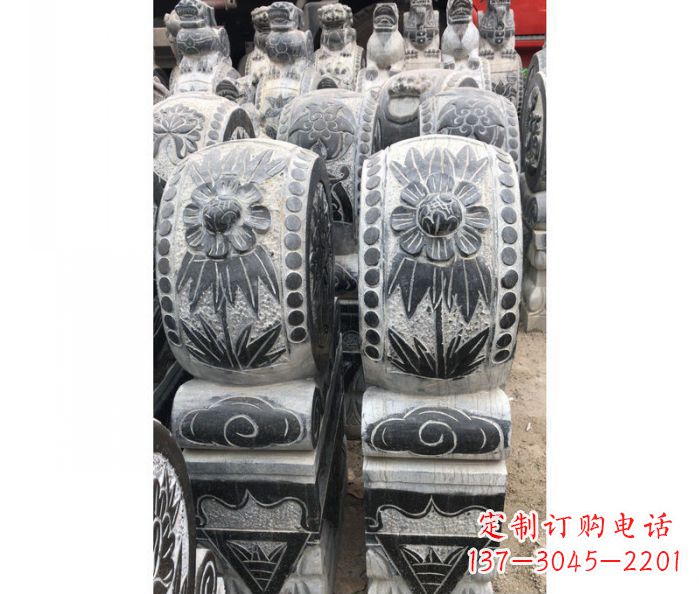 泸州仿古石门墩镇宅抱鼓石雕塑