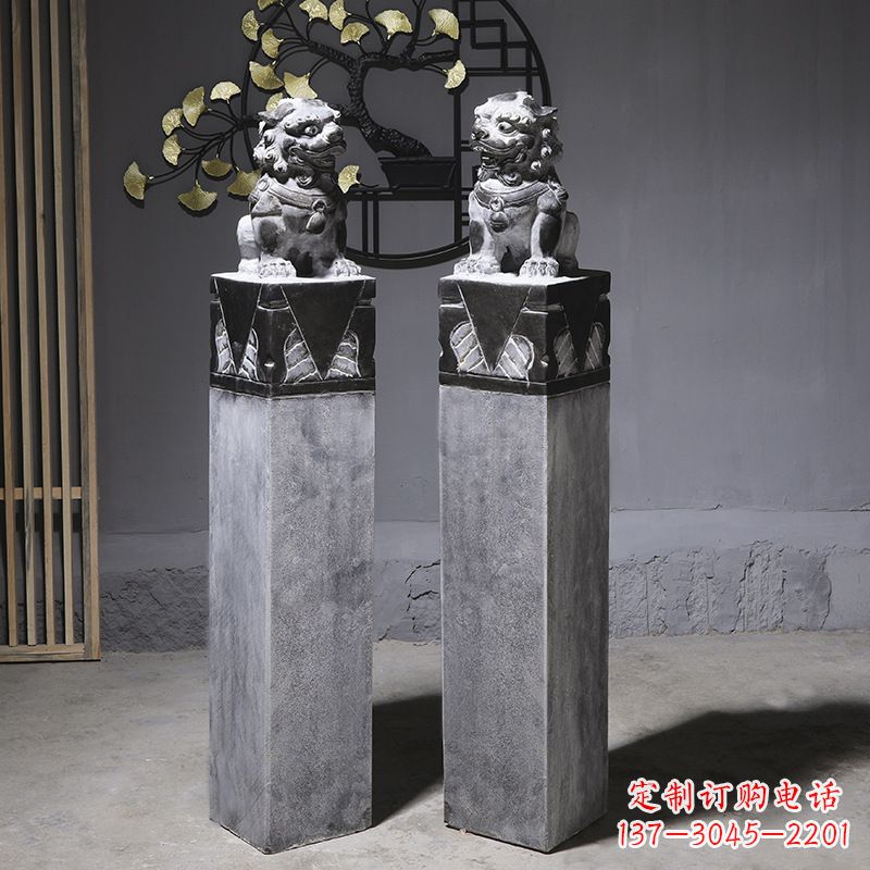 泸州仿古石狮子雕塑