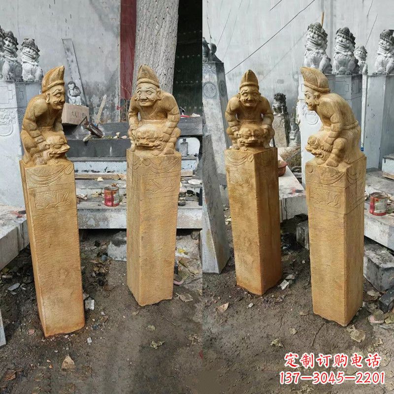 泸州经典仿古拴马桩雕塑