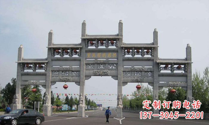 泸州精美仿古石雕牌坊雕塑