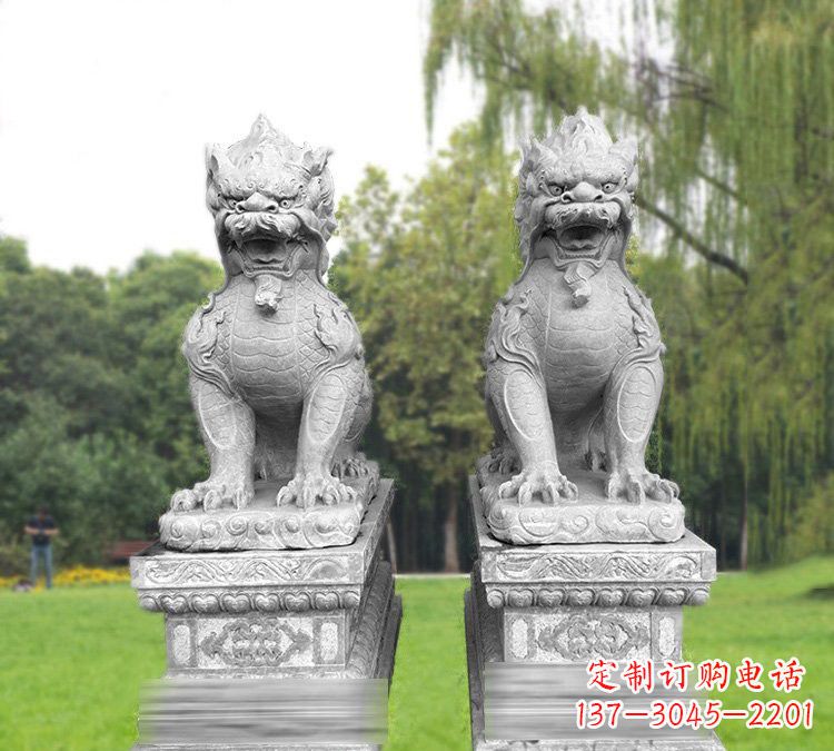泸州仿古坐式麒麟石雕