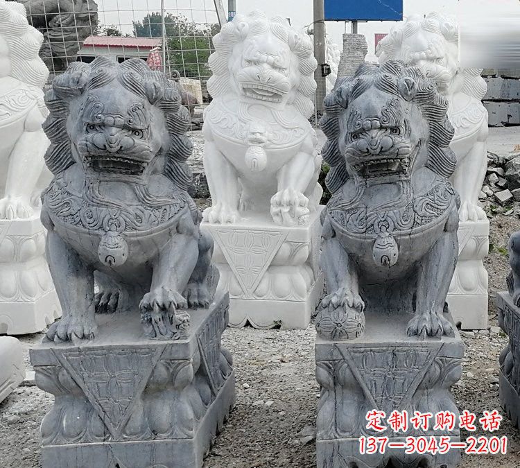 泸州仿古做旧青石雕刻的狮子
