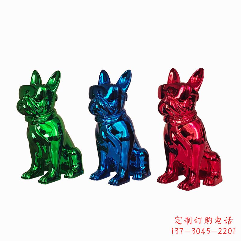 泸州仿琉璃斗牛犬生肖狗雕塑
