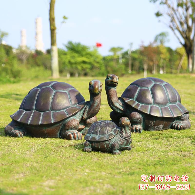 泸州仿铜做工精美的乌龟雕塑摆件
