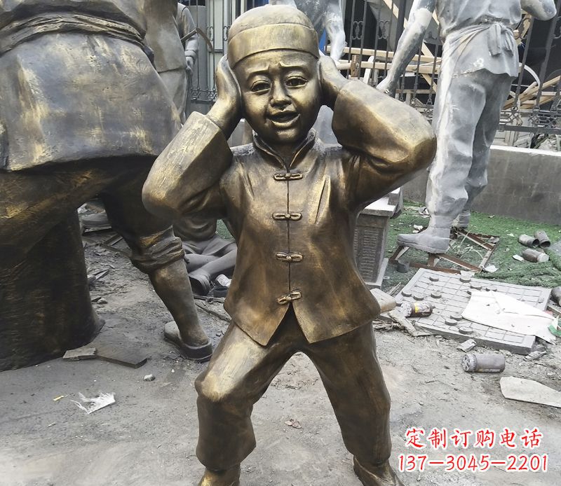泸州儿童放鞭炮铜雕