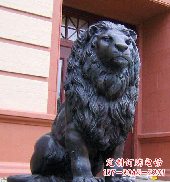 泸州非洲狮子铜雕塑精美雕刻,精美绝伦