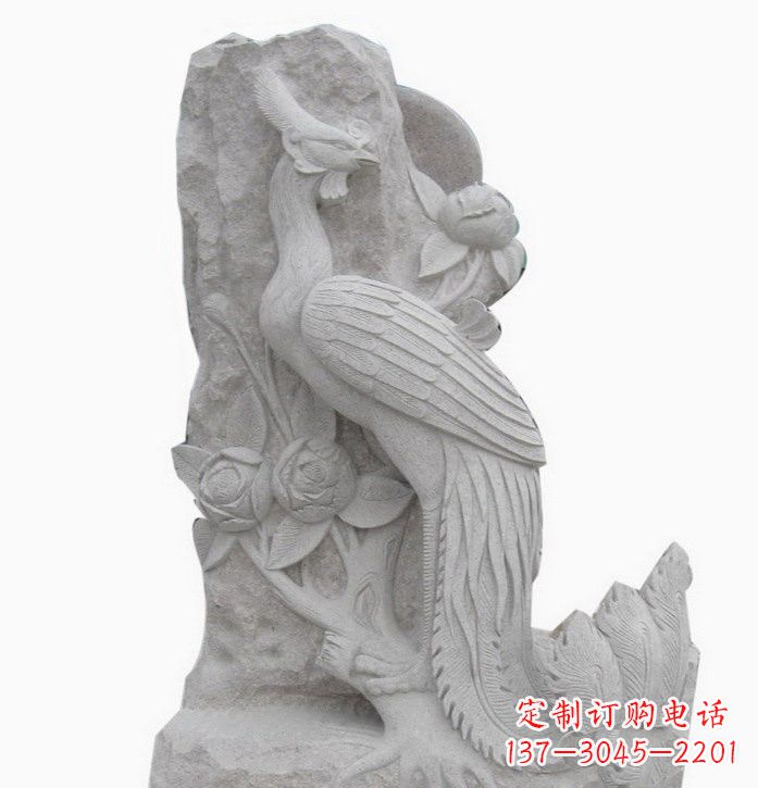 泸州凤凰牡丹石雕222