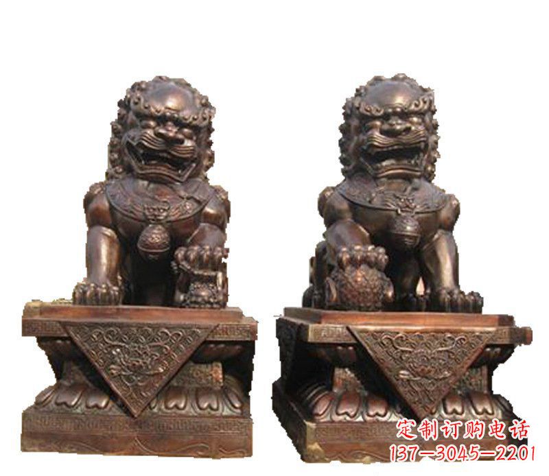 泸州公司汇丰狮子铜雕塑摆件 (2)