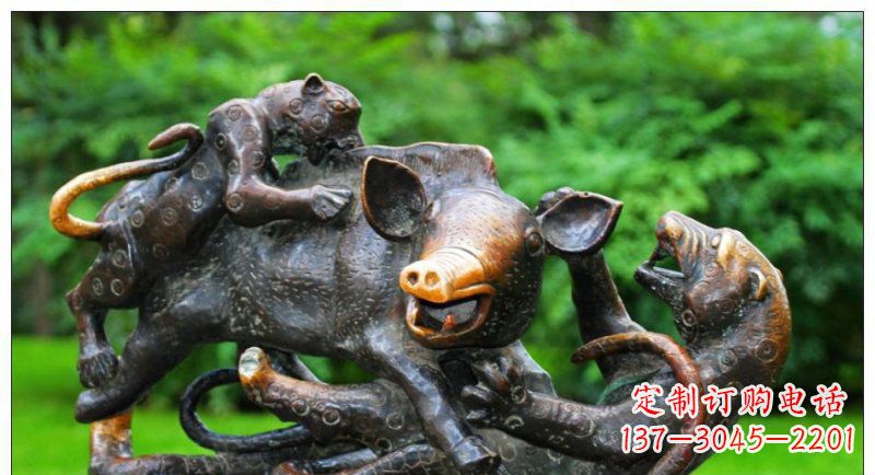 泸州艺术精美的豹子铜雕