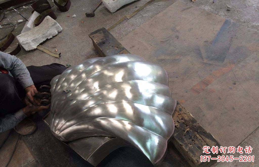 泸州精致现代的不锈钢贝壳雕塑