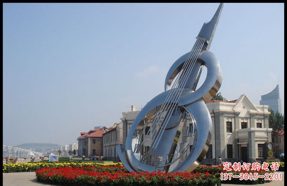 泸州YFZD-001不锈钢抽象大提琴雕塑