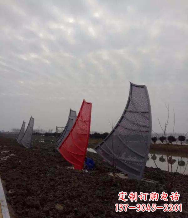泸州不锈钢抽象帆船雕塑