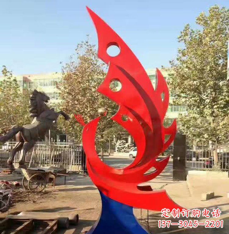 泸州艺术精美的不锈钢凤凰雕塑