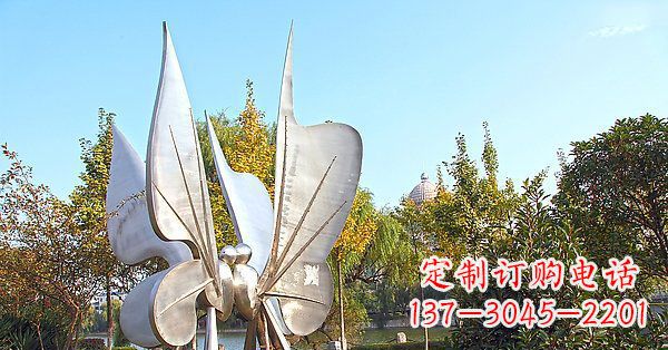 泸州英伦风格精致不锈钢抽象蝴蝶雕塑
