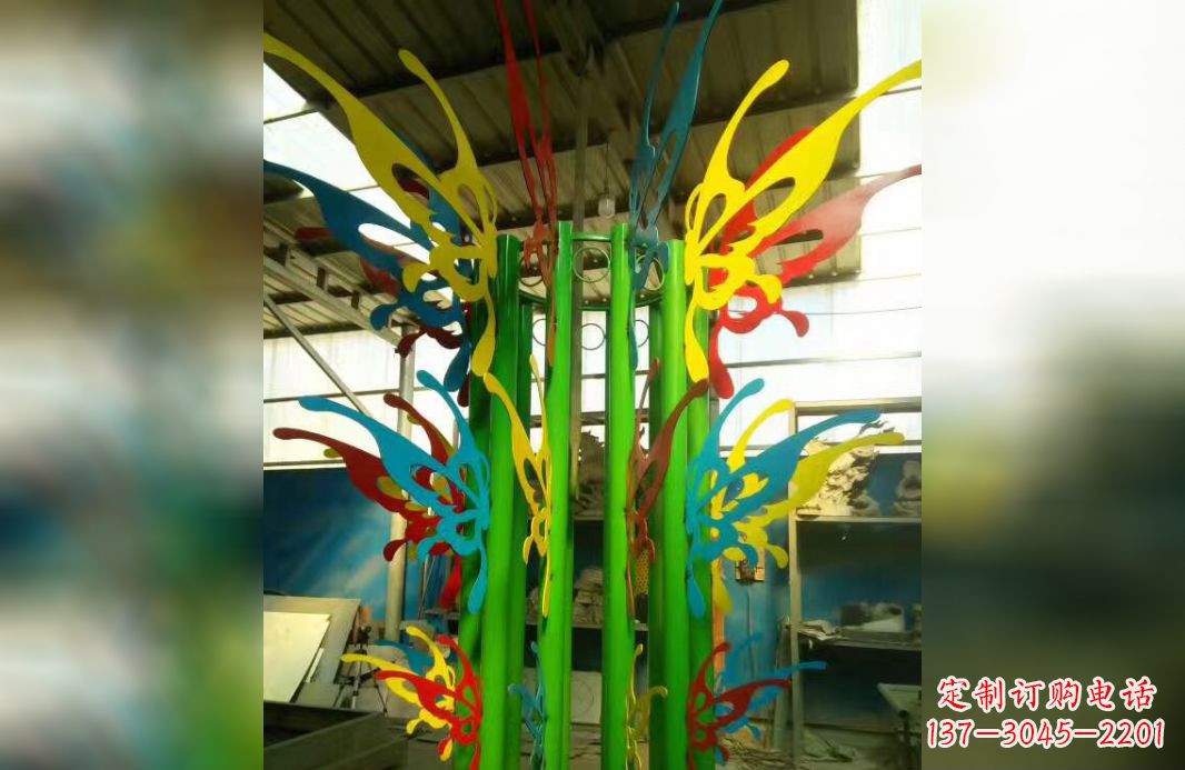 泸州精致的不锈钢抽象蝴蝶景观雕塑
