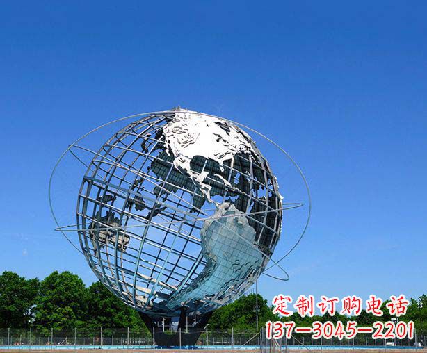 泸州不锈钢地球仪摆件雕塑