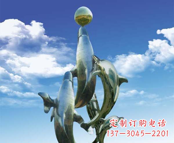 泸州有定制|不锈钢|大型海豚雕塑