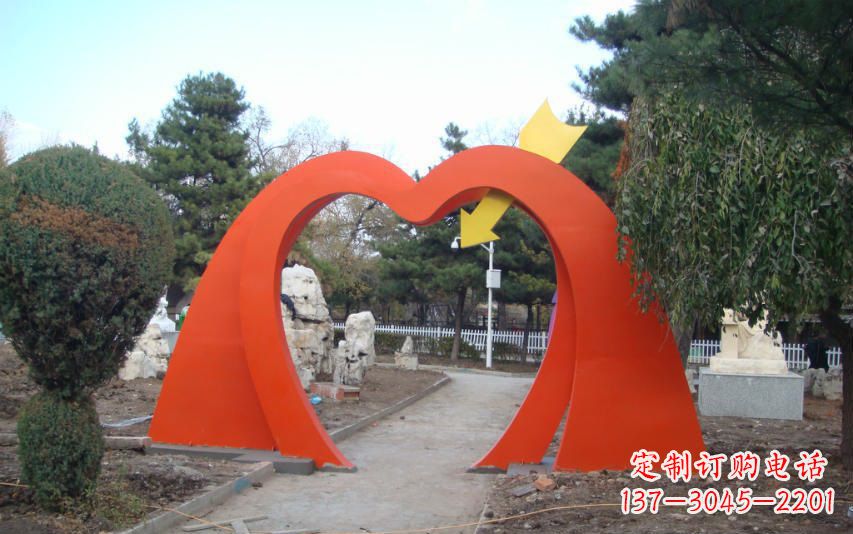 泸州高雅大气的不锈钢拱门雕塑